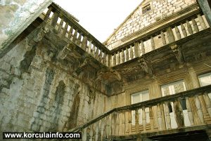 Balconies on Ismaelli Palace in Korcula