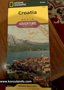 Korcula on National Geographic's Croatia Map cover 2013