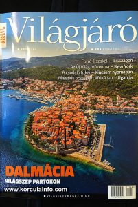Korcula at the Cover of Vilagjaro Magazine No 144 / July 2017