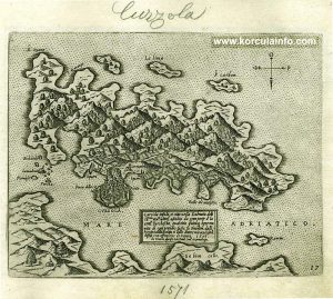 Map - Curzola insulla en citta della Dalmazia