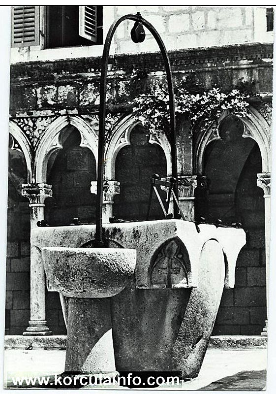 The water well in cloister of the Franciscan Monastery on Badija
