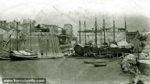 Small shipyard Sessa in Korcula (1900s)