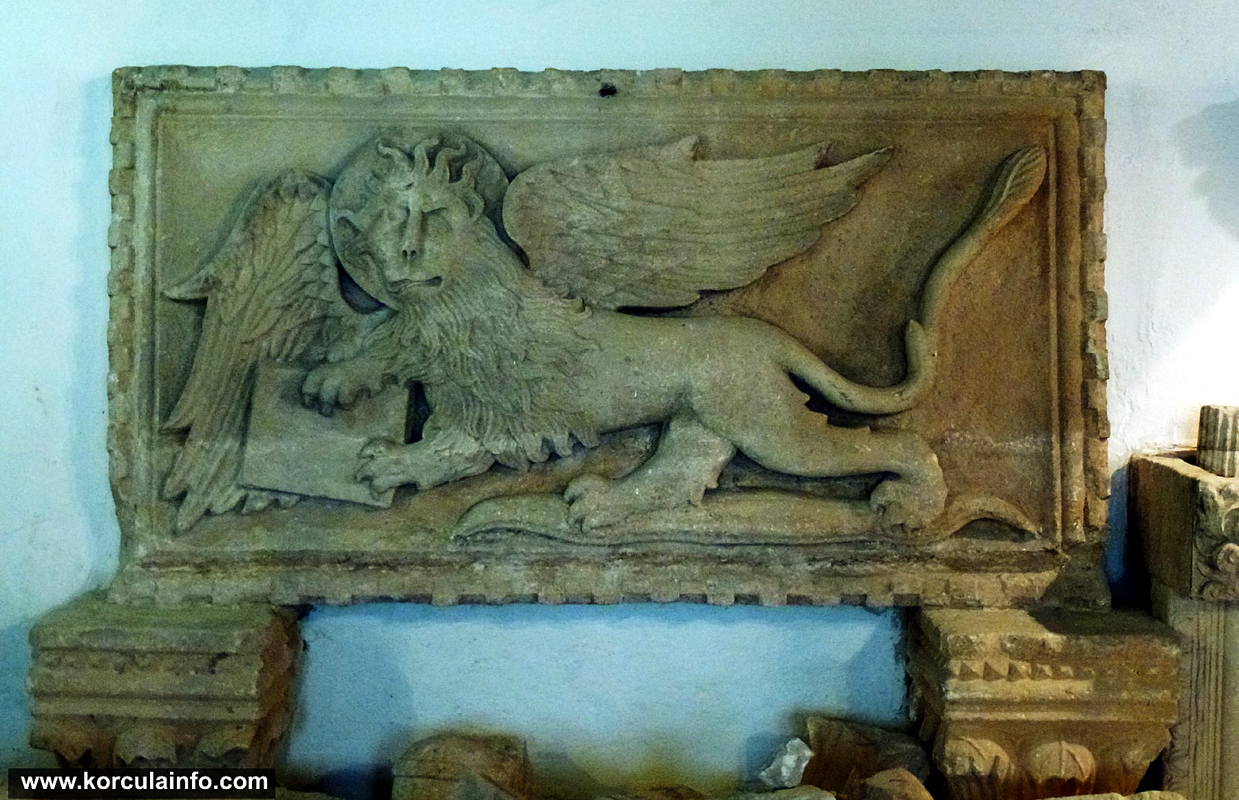 Winged Lion of Venice (Lion of St Mark) in Korcula Town Museum