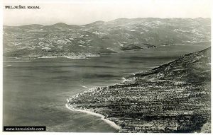 Panorama of Peljesac Channel from 1930s