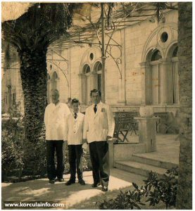 Waiters of Hotel Korcula - in 1960s