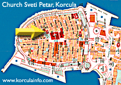 Map of Location Church of Sveti Petar