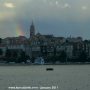Small Winter Rainbow over Korcula Old Town
