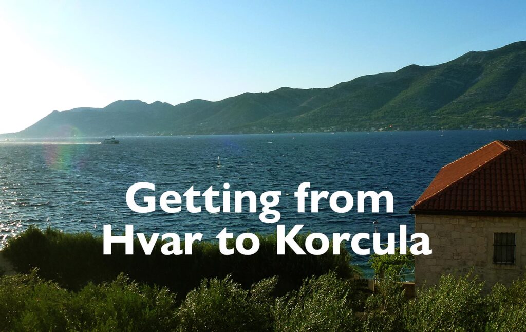Approaching Korcula Town from Hvar island