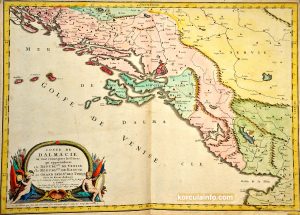 Map of Korcula and Dalmatian Coast (1664)