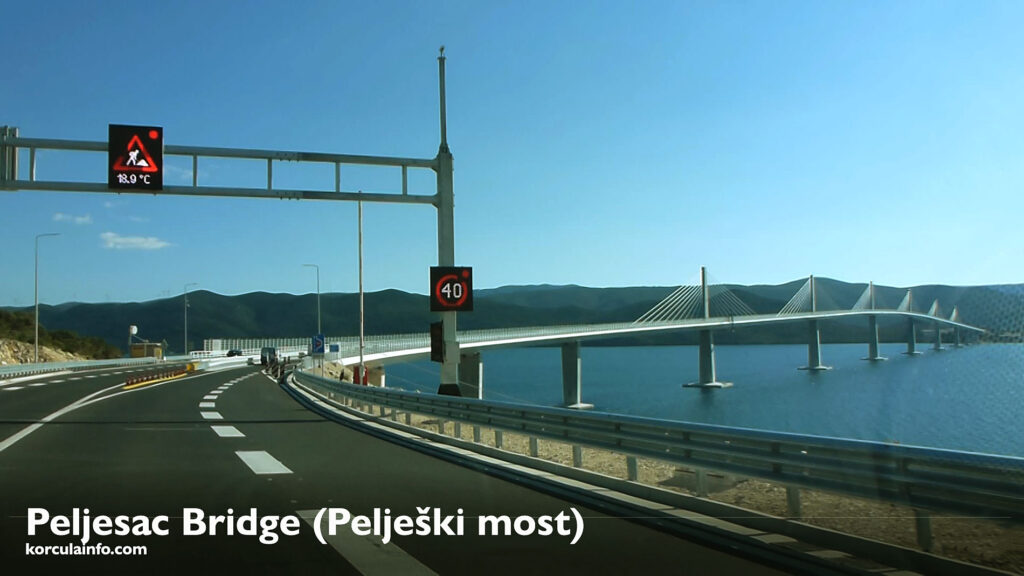 Approaching Peljesac Bridge from Komarna (Northside) towards Brijesta